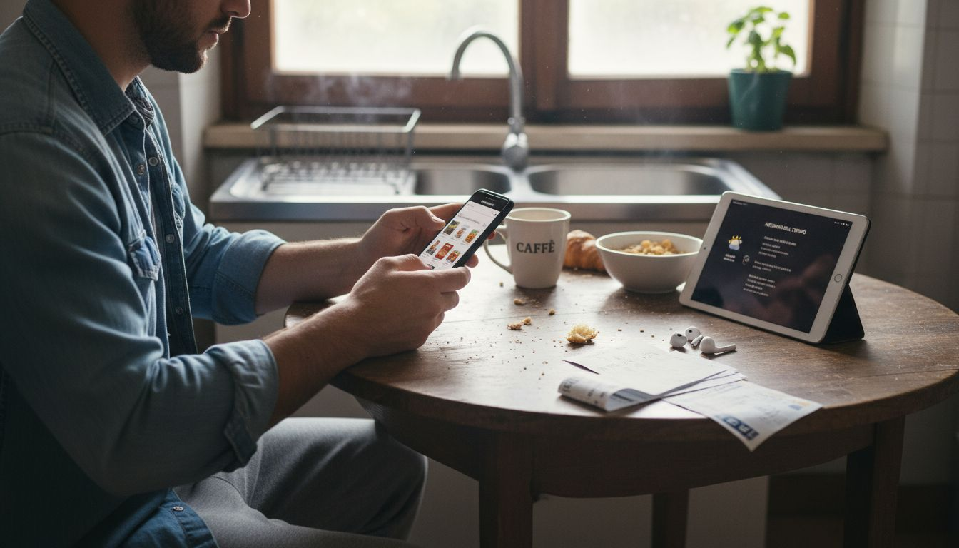 Un utente che acquista online direttamente dal proprio smartphone