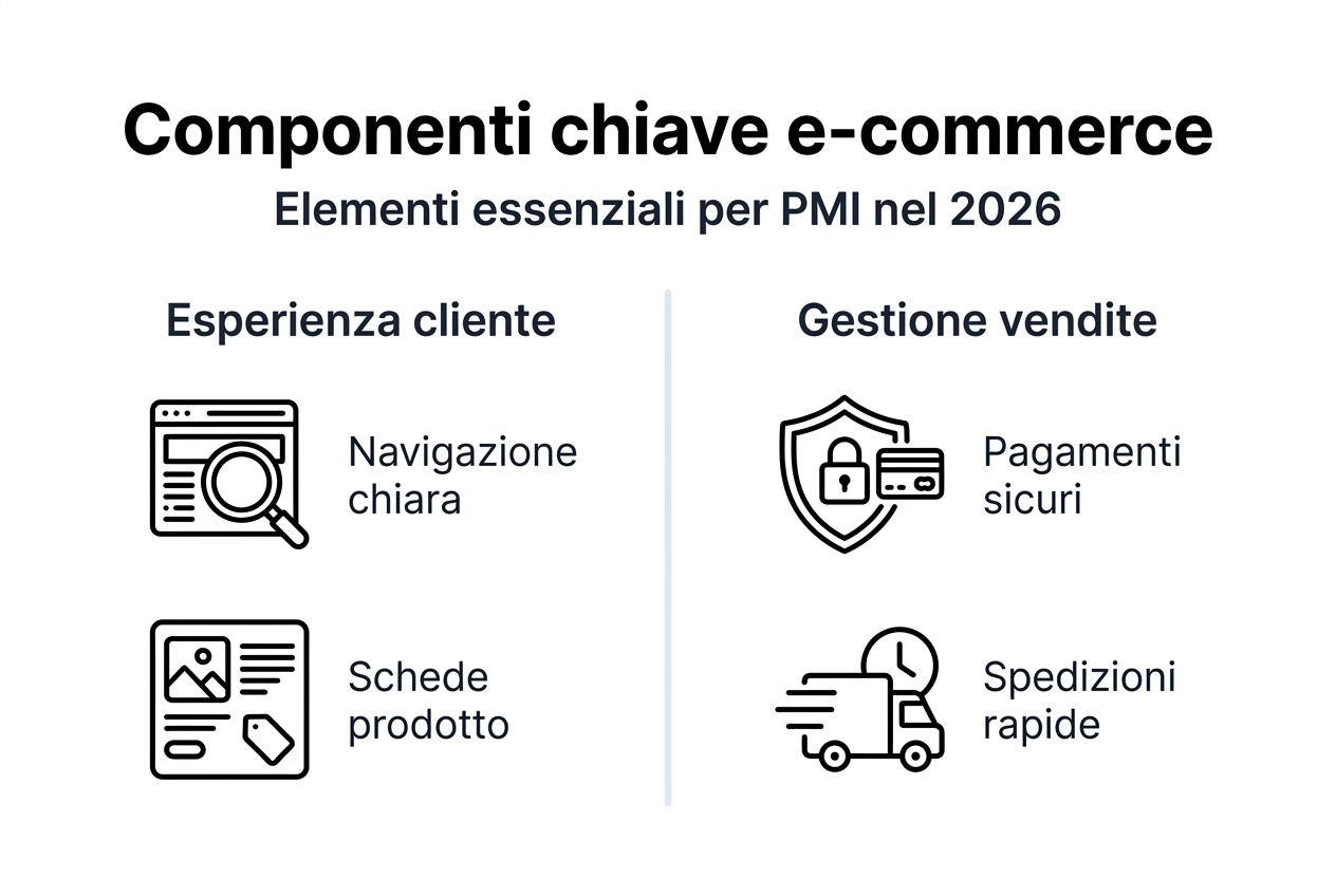 Guida visiva agli elementi essenziali di un sito e-commerce