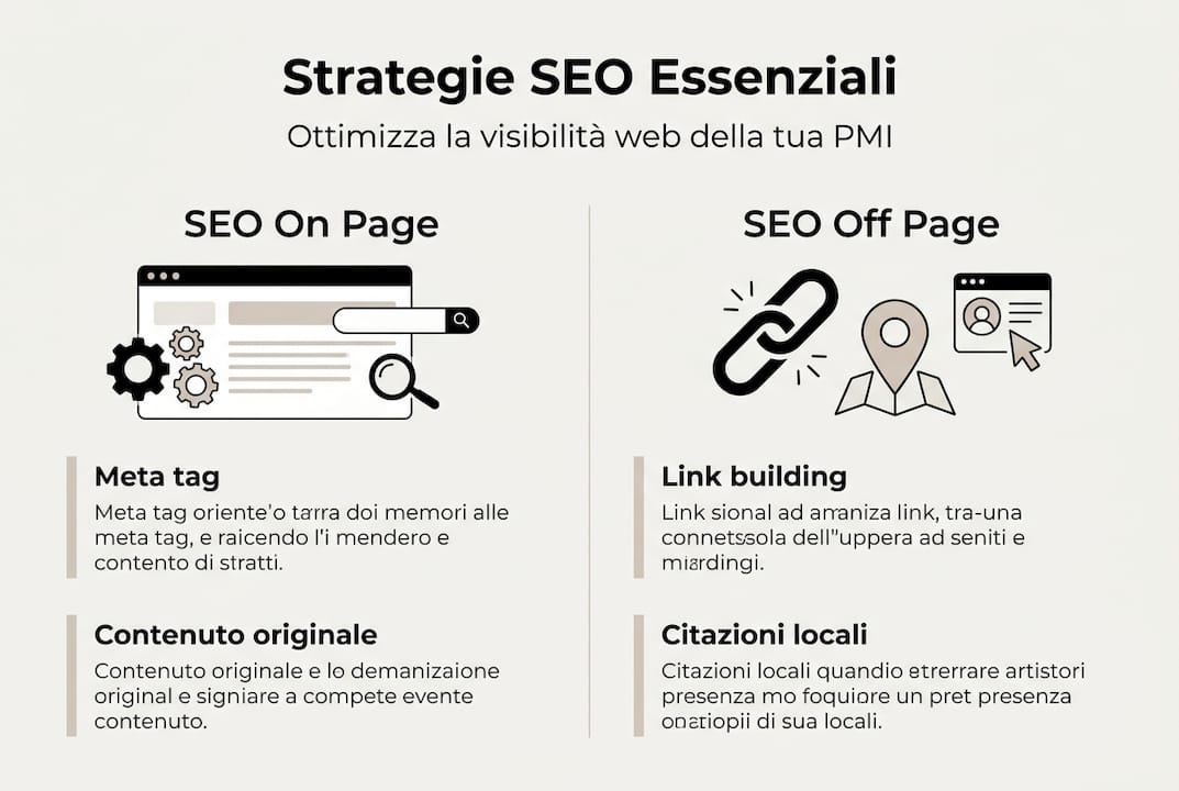 Infografica: tutte le strategie SEO, sia on-page che off-page